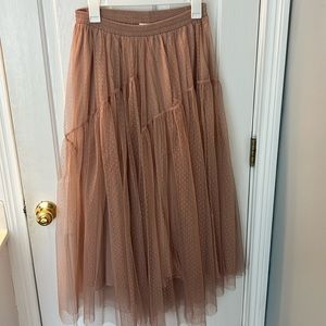 Layered Blush Tulle Skirt